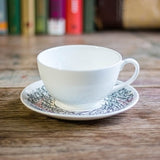 Rare Tea Bone China Leaf Teacup & Saucer