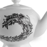 Rare Tea Bone China Leaf Teapot